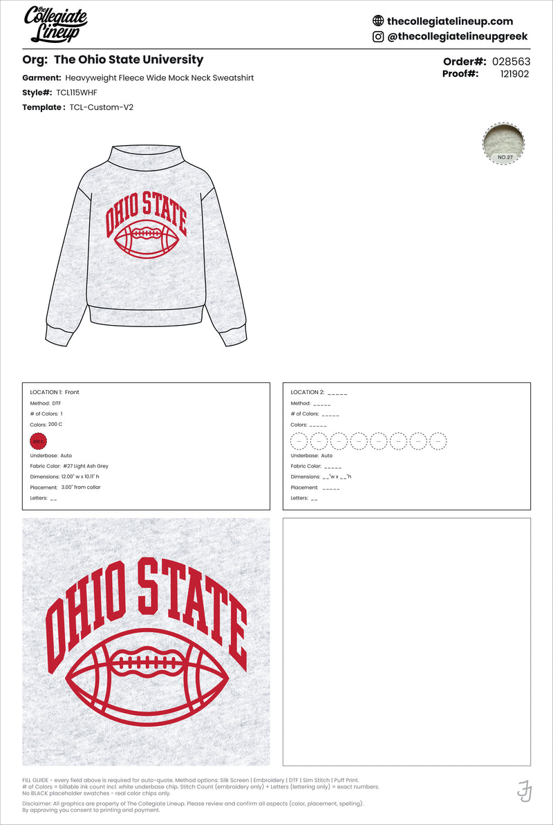 HEAVYWEIGHT FLEECE WIDE MOCK NECK