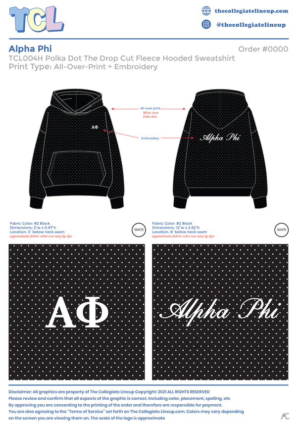 Alpha Phi Live Sale #2026 - The Drop Cut Hoodie Individual Shipping
