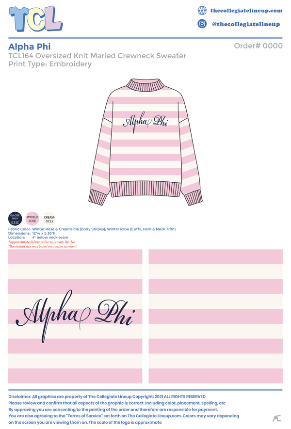 Alpha Phi Live Sale #2026 - Marled Sweater Individual Shipping