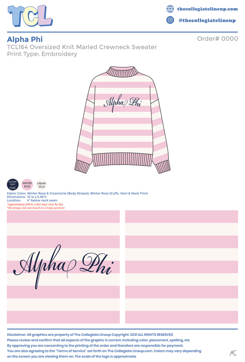 Alpha Phi Live Sale #2026 - Marled Sweater Individual Shipping