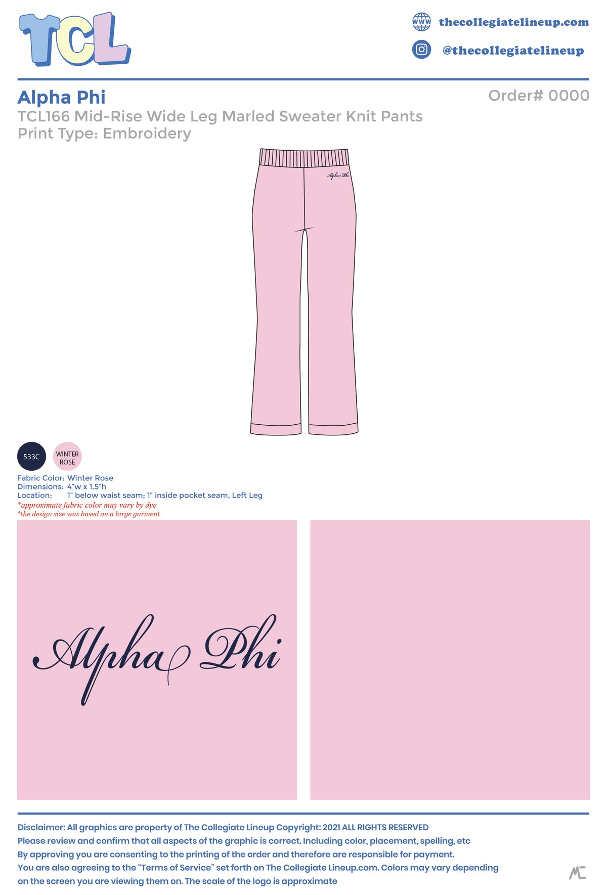 Alpha Phi Live Sale #2026 - Marled Sweater Pants Individual Shipping