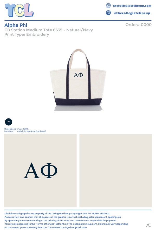 Alpha Phi Live Sale #2026 - Tote Bag Individual Shipping
