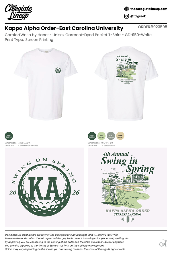 Kappa Alpha Order East Carolina University #23595 - Individual Shipping