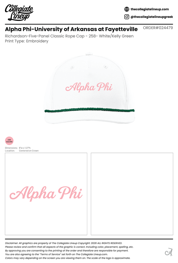 Alpha Phi White Hat #24479