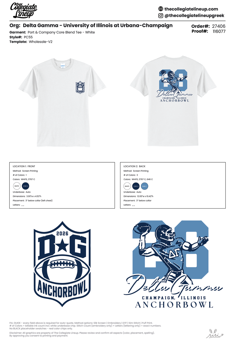 Delta Gamma University of Illinois at Urbana-Champaign #27406 T-Shirt