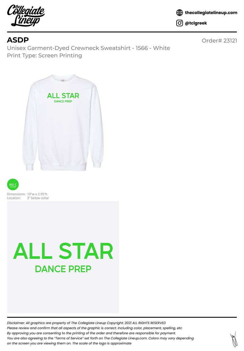 ASDP MERCH #24330 Crewneck Individual Shipping