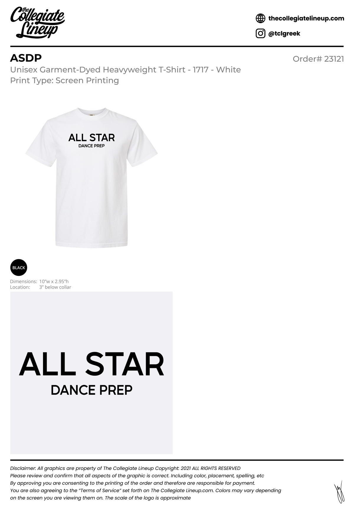 ASDP MERCH #24330 Tee Individual Shipping