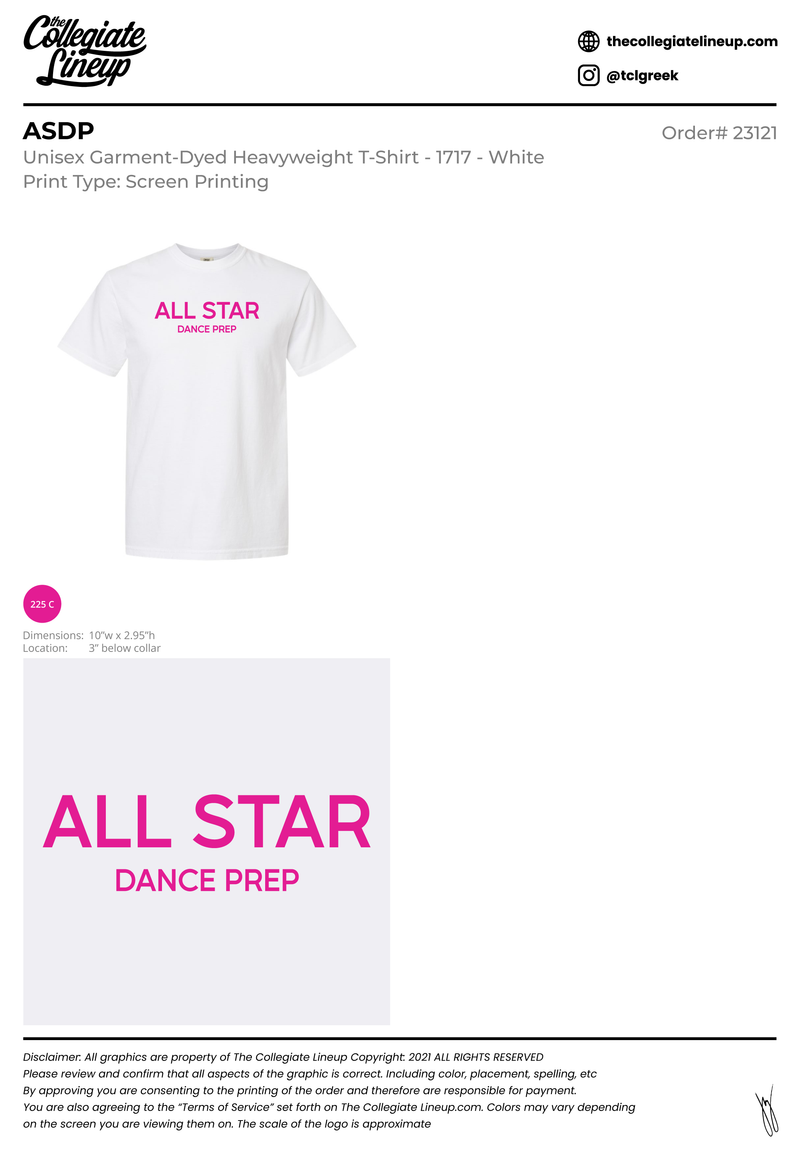 ASDP MERCH #24330 Tee Individual Shipping