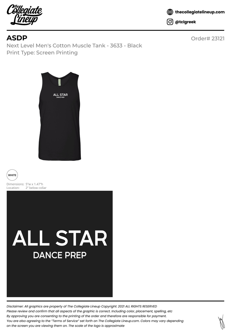 ASDP MERCH #24330 Tank Individual Shipping