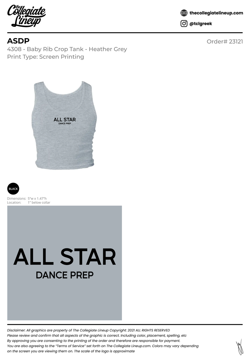 ASDP MERCH #24330 Tank Individual Shipping