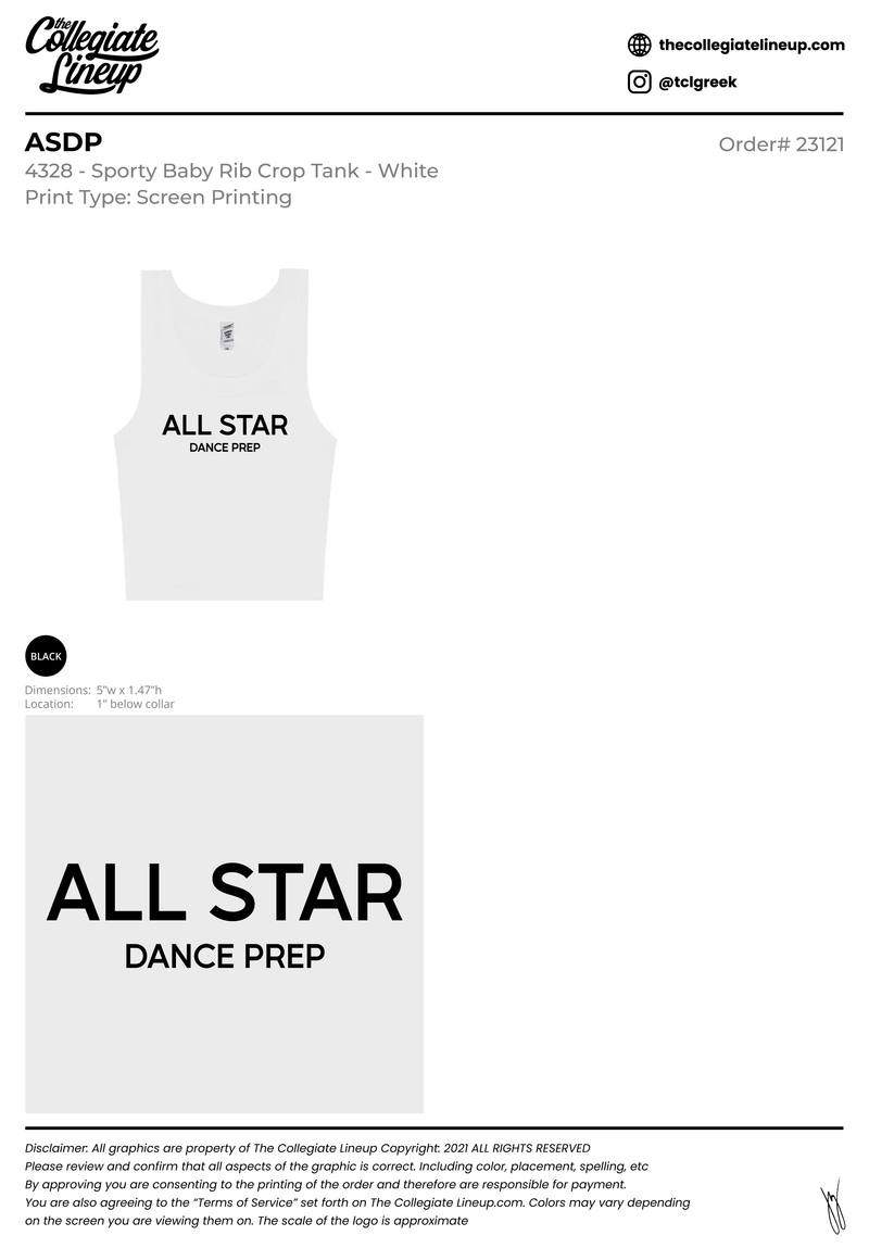 ASDP MERCH #24330 Tank Individual Shipping
