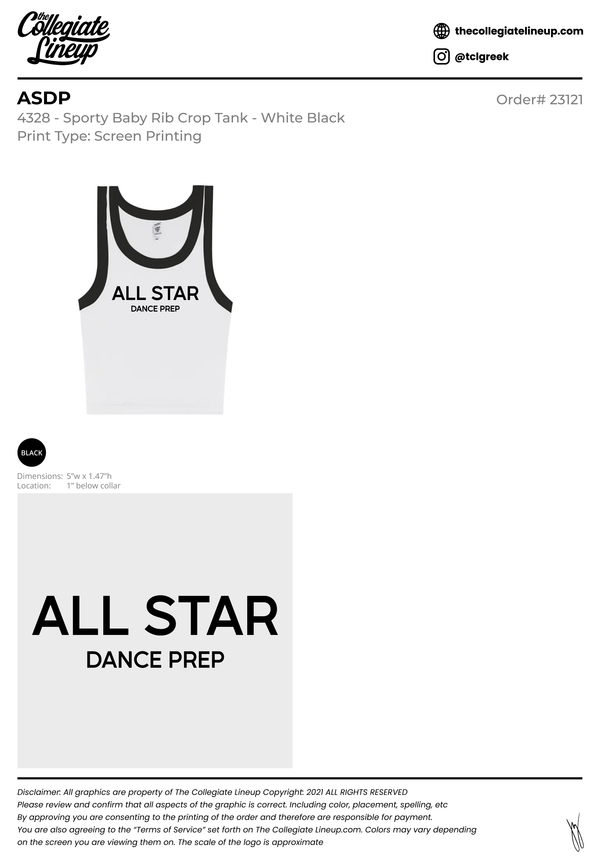 ASDP MERCH #24330 Tank Individual Shipping