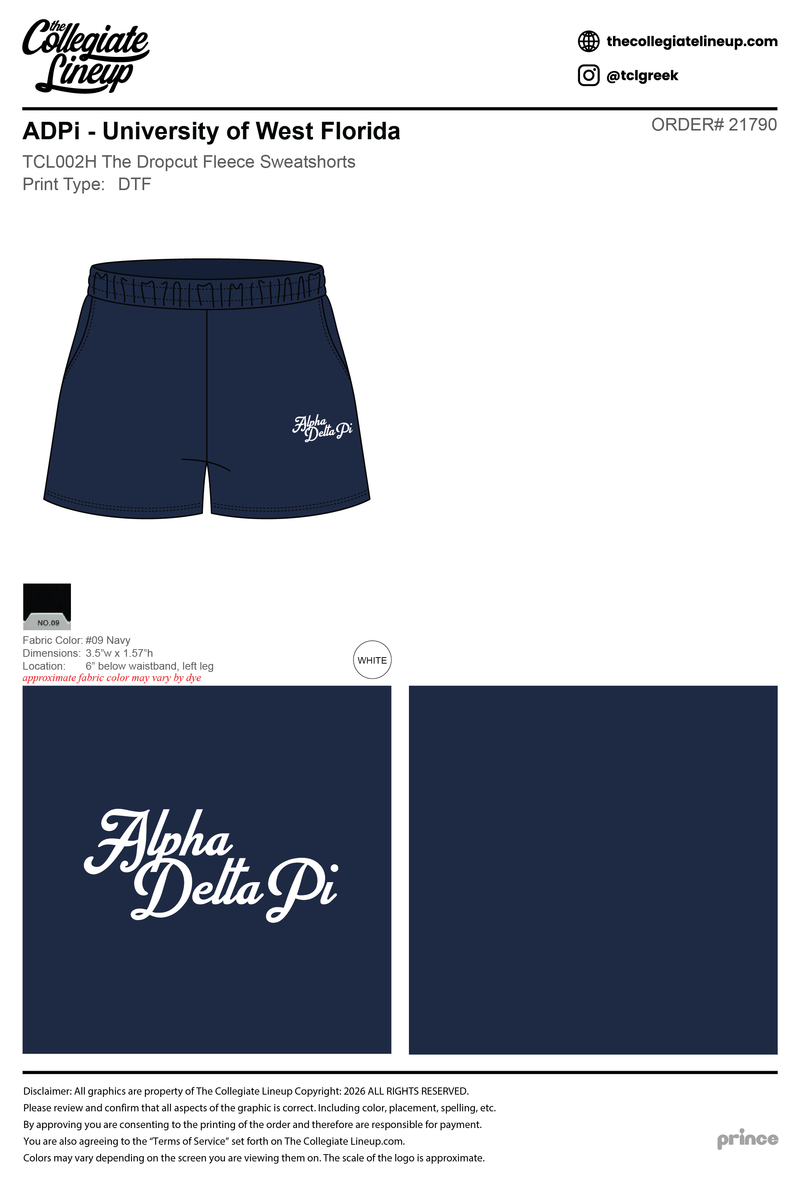 ADPi University of West Florida #21790 Individual Shipping