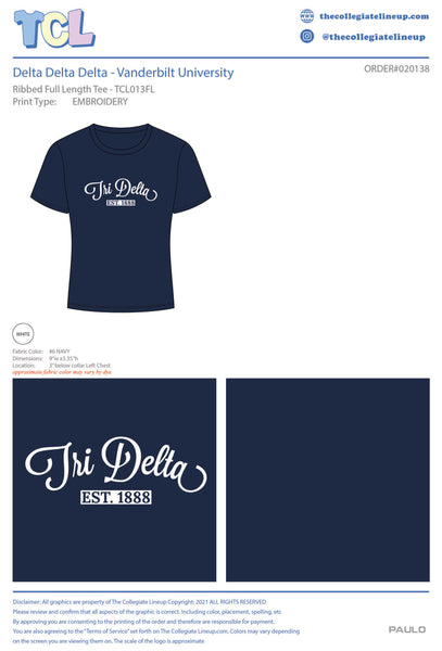 Delta Delta Delta  Vanderbilt University  #20138