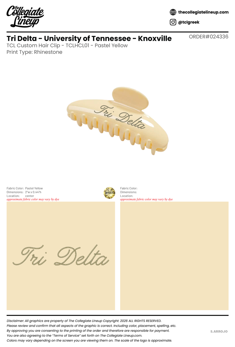 Tri Delta University of Tennessee - Knoxville #24336 - Individual Shipping