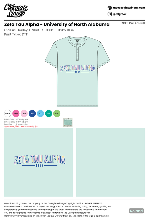 Zeta Tau Alpha University of North Alabama #24491