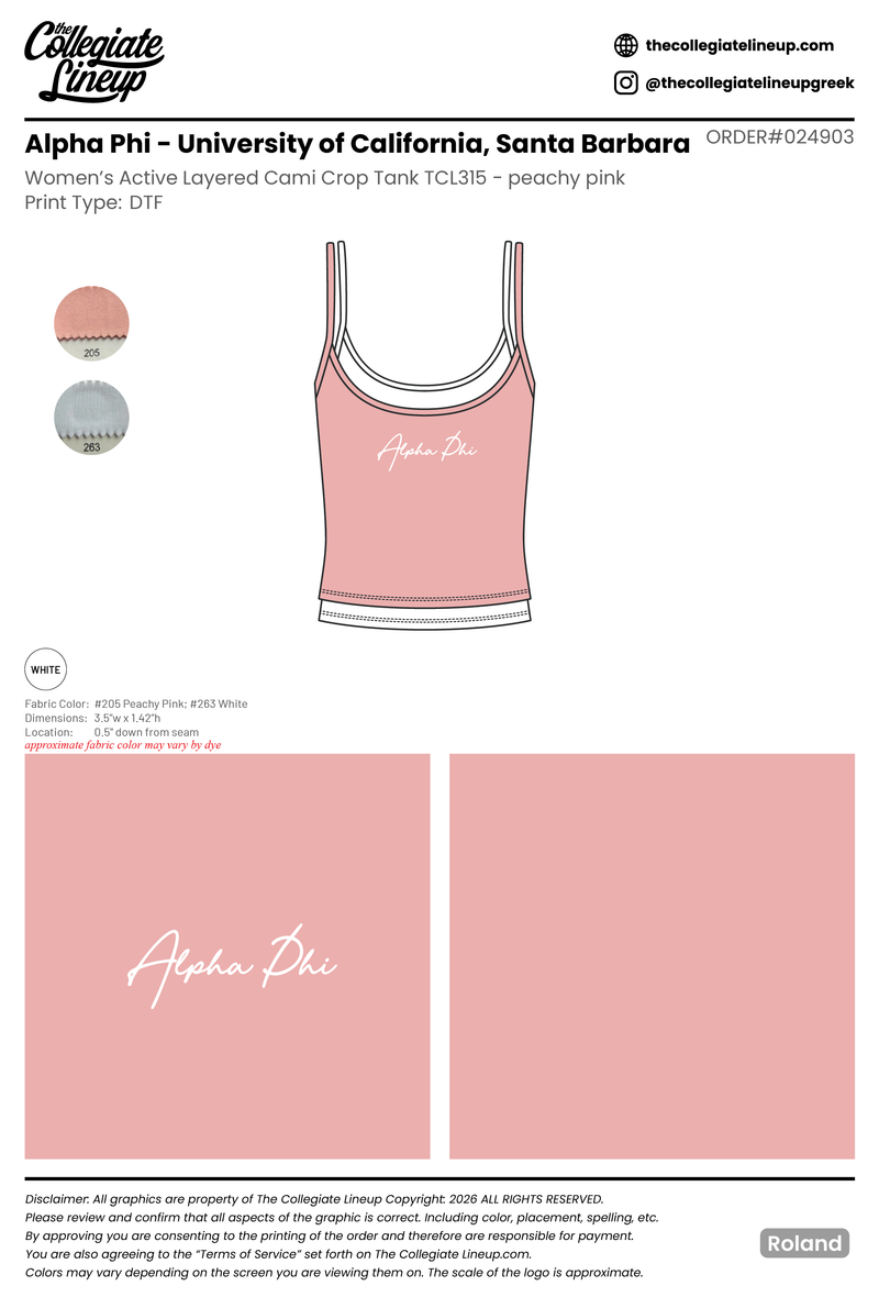UCONN Alpha Phi #24903 Individual Shipping