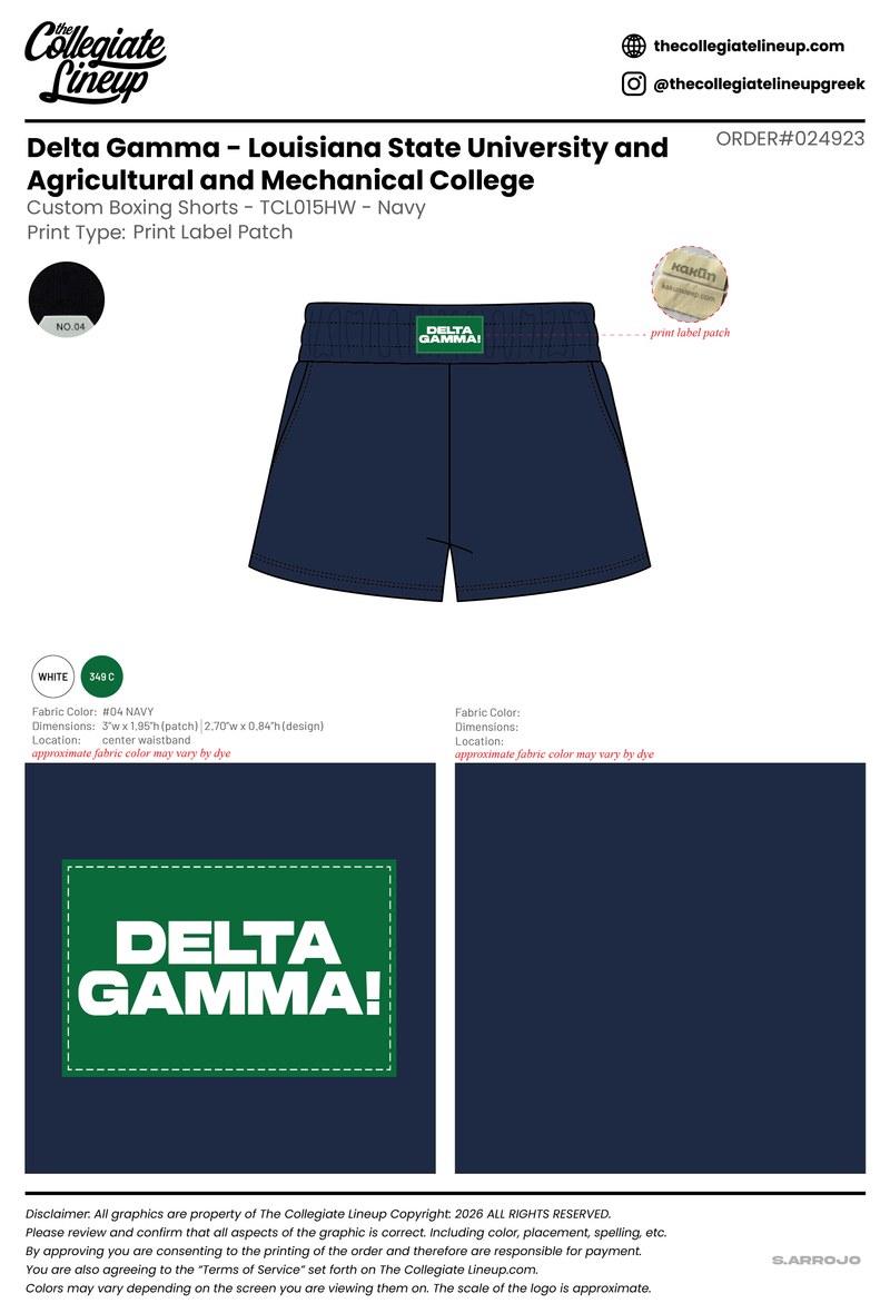 Delta Gamma LSU and Agricultural and Mechanical College #24923 Individual Shipping
