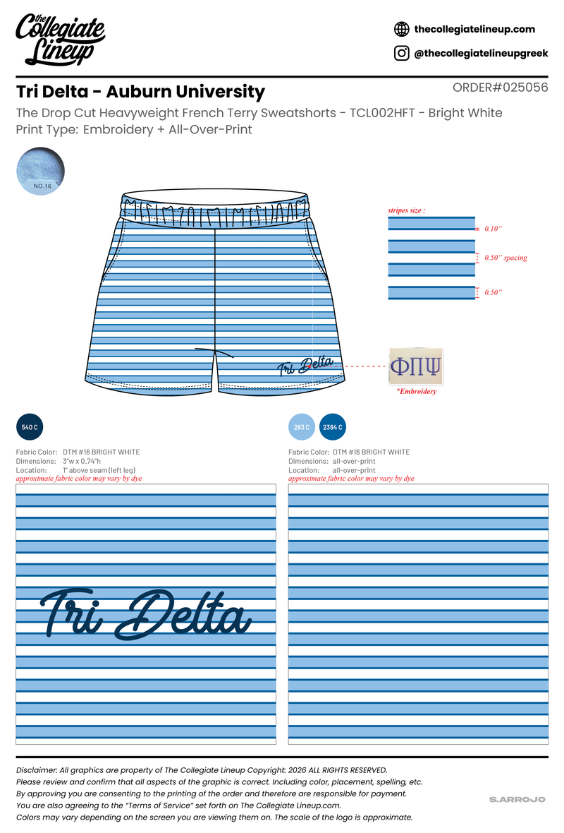 Tri Delta Auburn University #25056 Individual Shipping