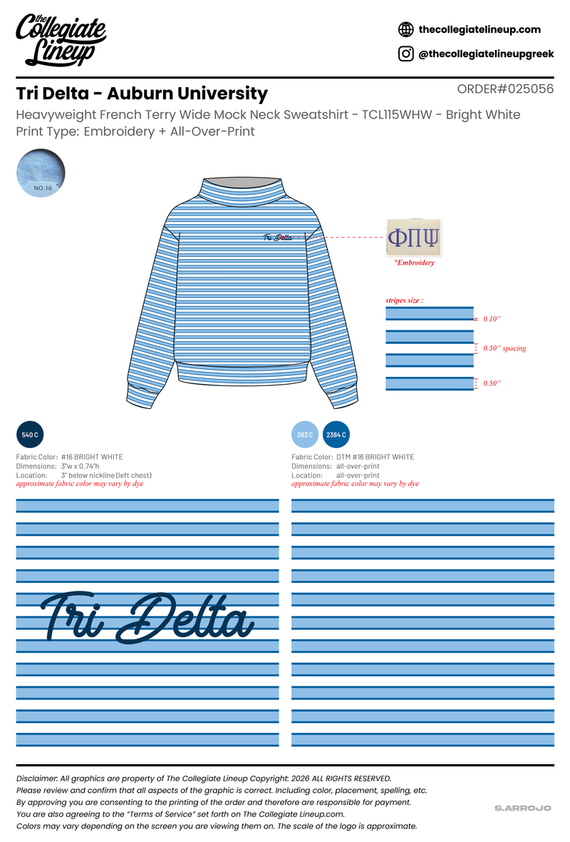 Tri Delta Auburn University #25056 Individual Shipping