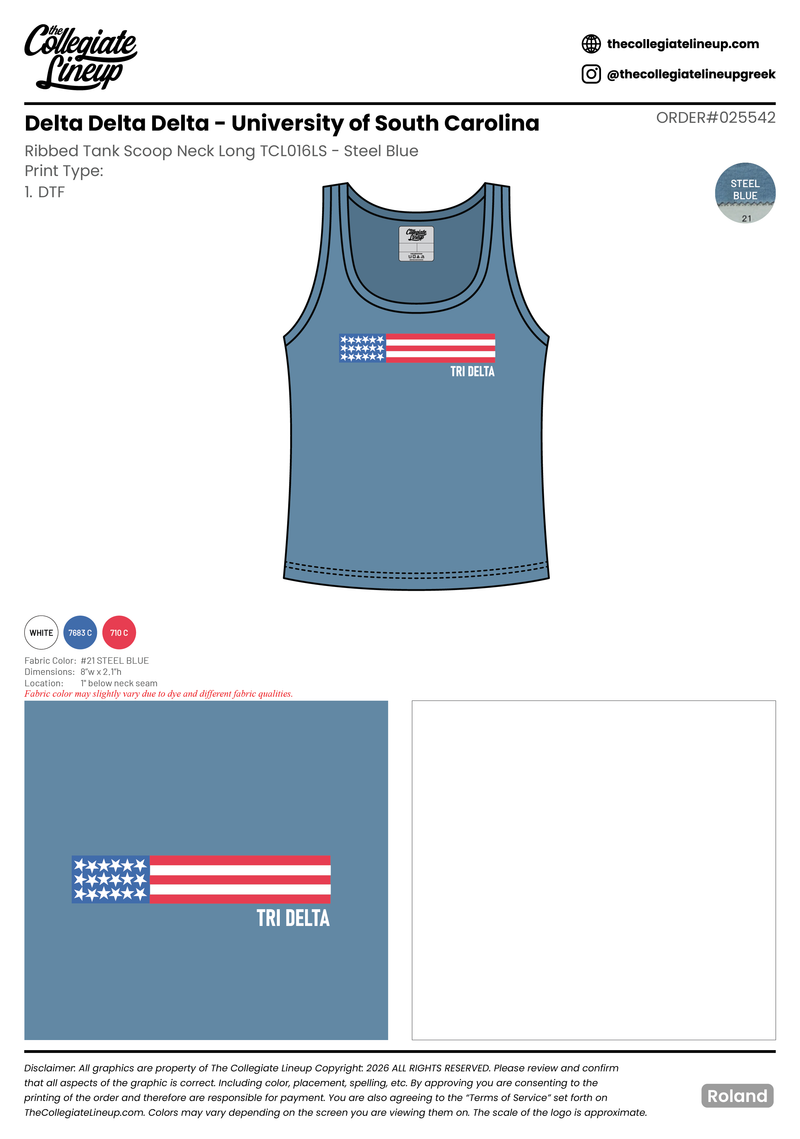 Delta Delta Delta University of South Carolina #25542 - Tops