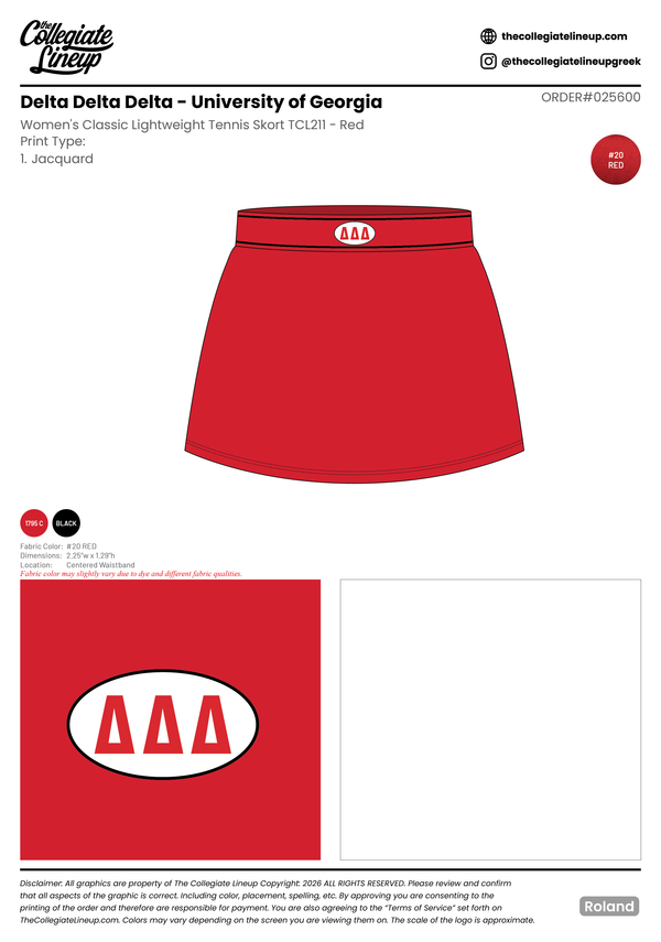Delta Delta Delta University of Georgia #25600 Group Shipping