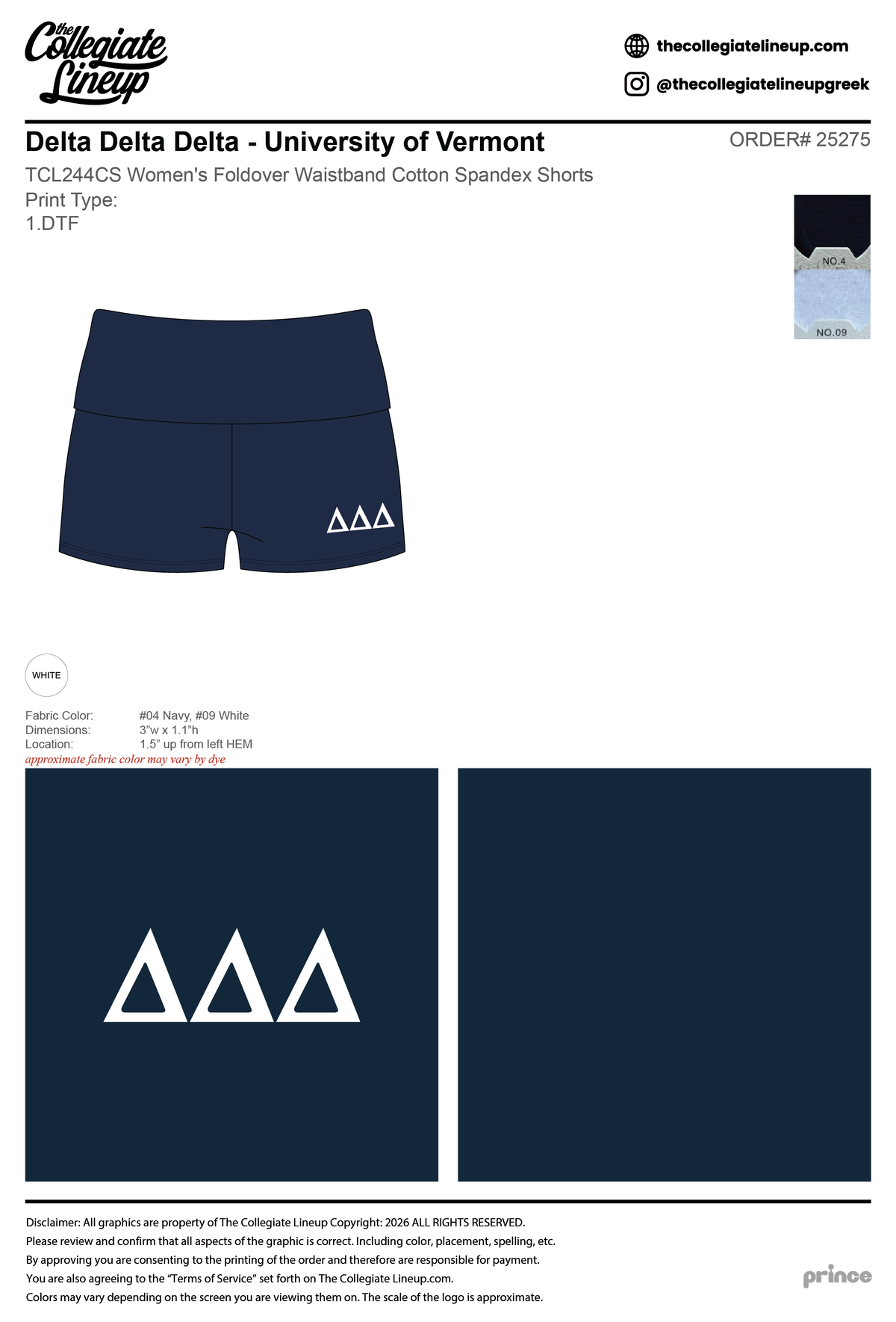 Delta Delta Delta University of Vermont #25275