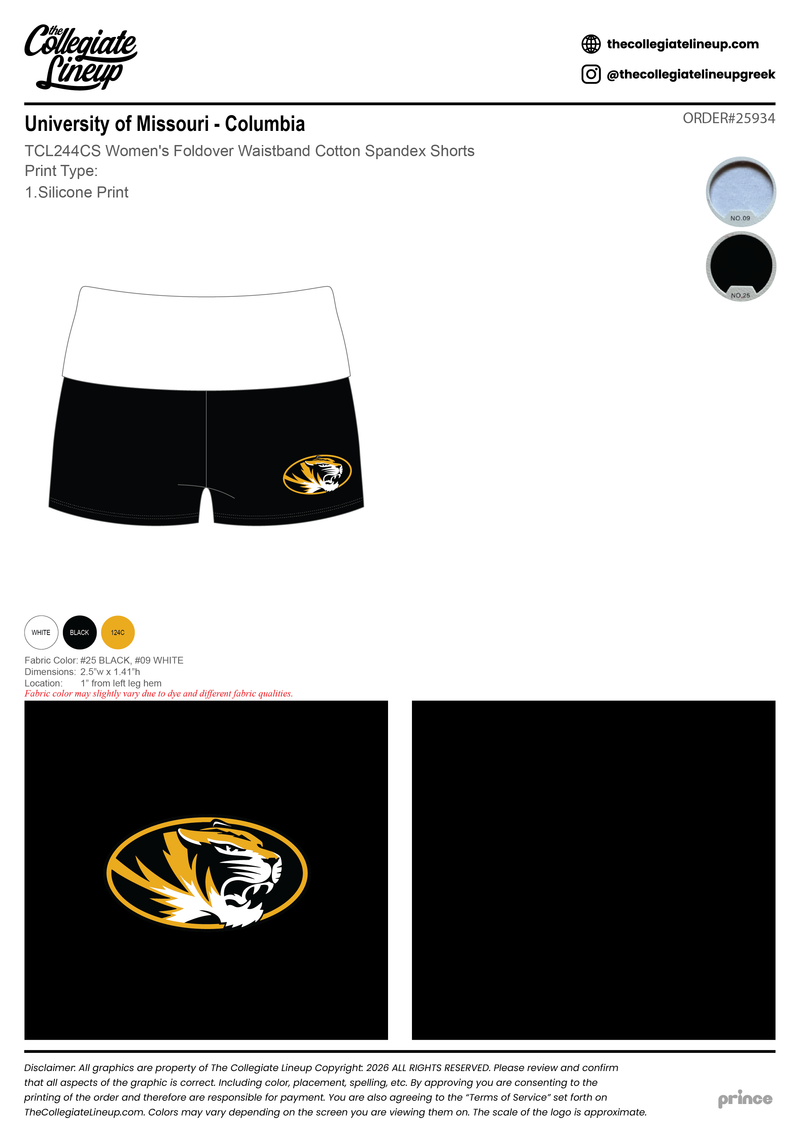 University of Missouri - Columbia #25934 Individual Shipping