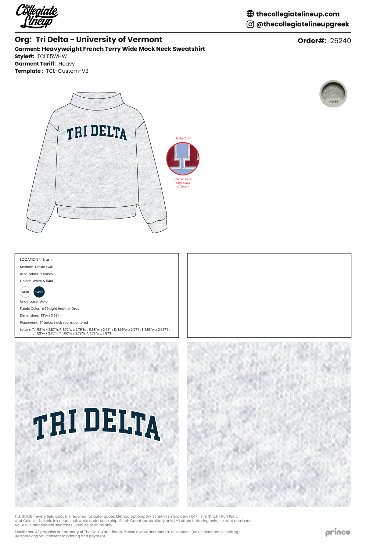 Delta Delta Delta University of Vermont #26240