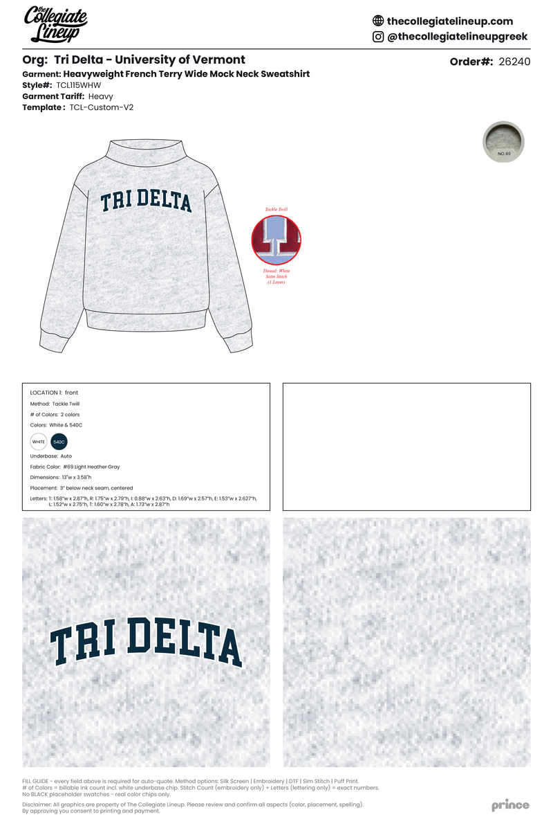 Delta Delta Delta University of Vermont #26240