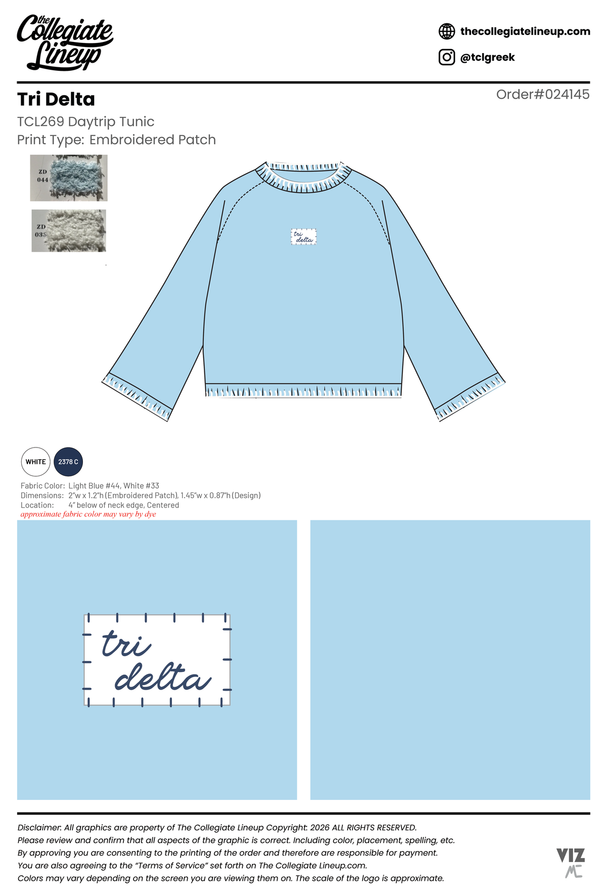 Tri Delta University of Tennessee - Knoxville #24145 - Individual Shipping