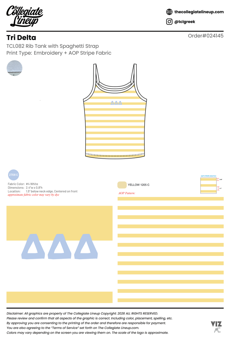 Tri Delta University of Tennessee - Knoxville #24145 - Individual Shipping