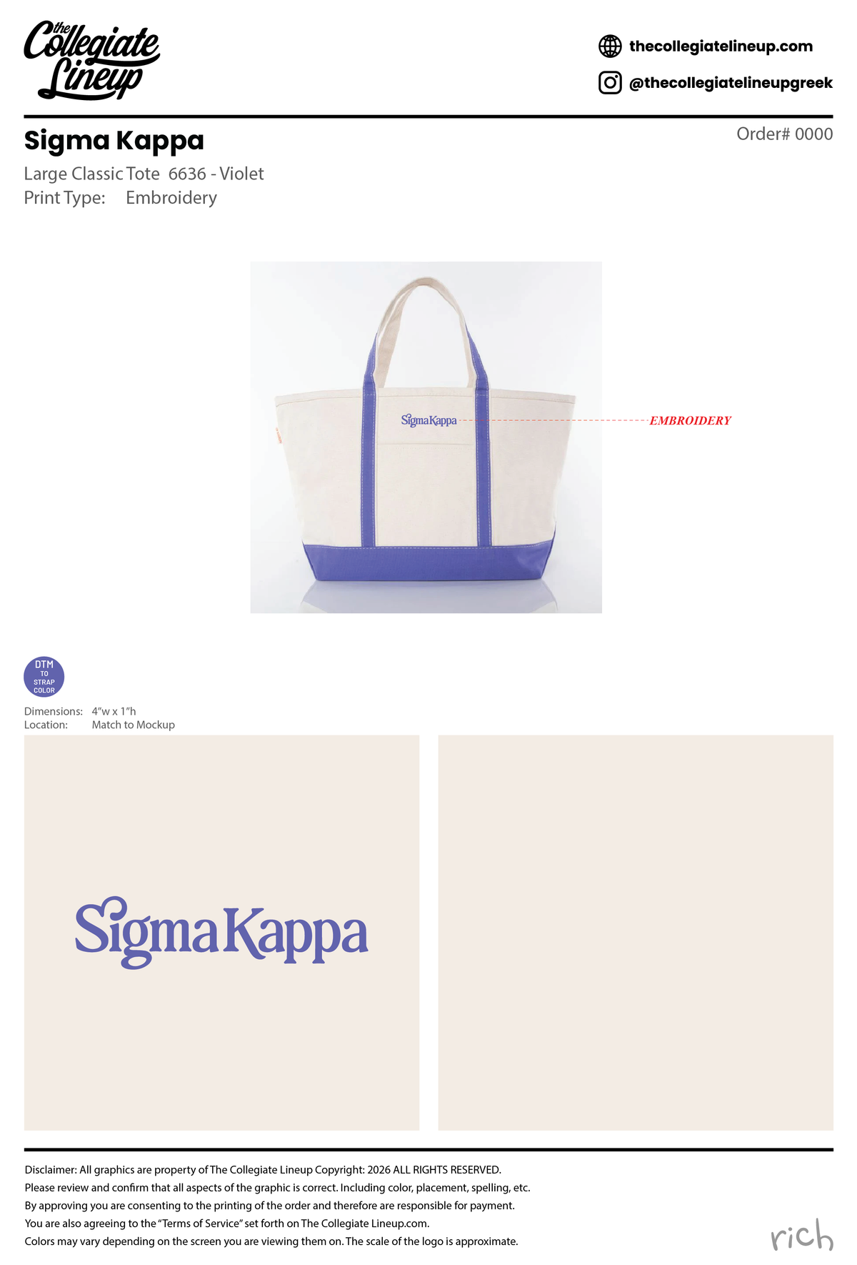 Sigma Kappa Convention 2026 - #24830 - Tote Bags