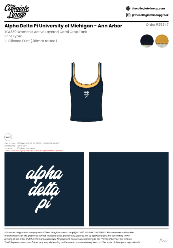Alpha Delta Pi University of Michigan - Ann Arbor #25647