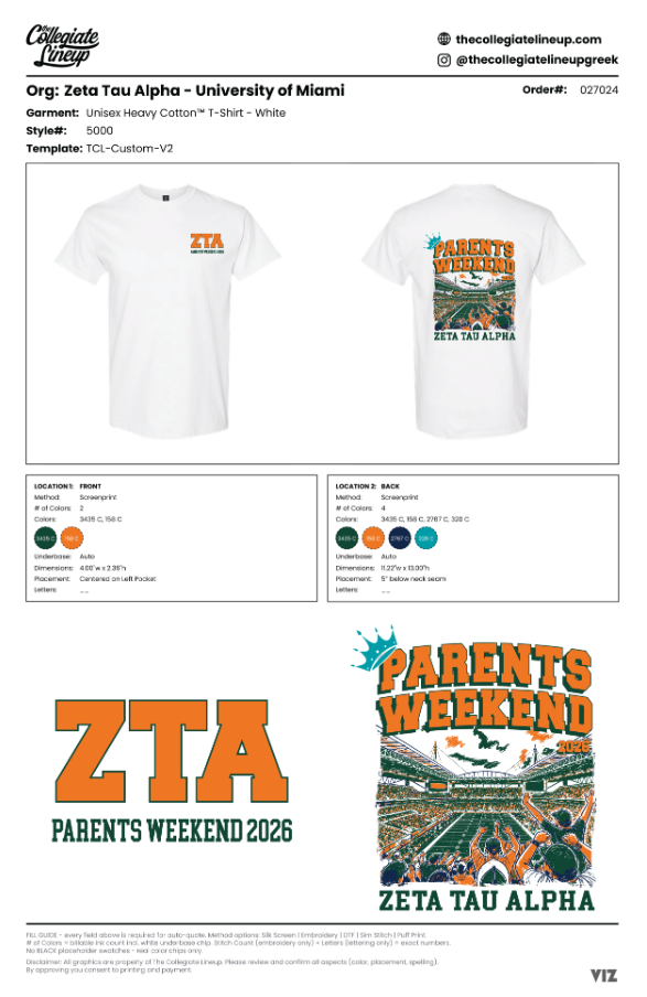 Zeta Tau Alpha University of Miami #27024