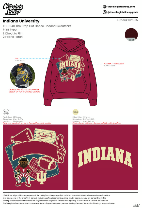IU Hoodie #25015 Individual Shipping