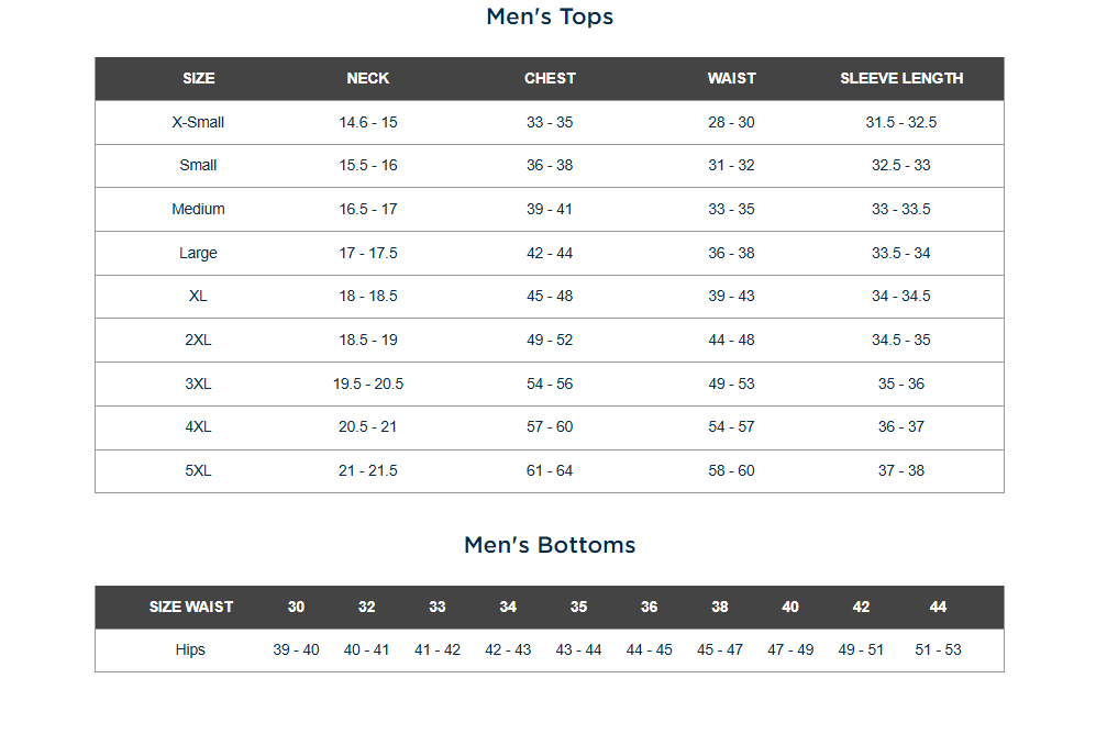 Size Chart 1 for Gamma Phi Beta UCLA #26312