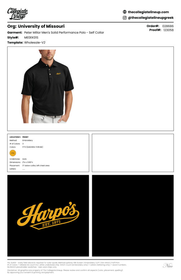 Harpo's University of Missouri #28686