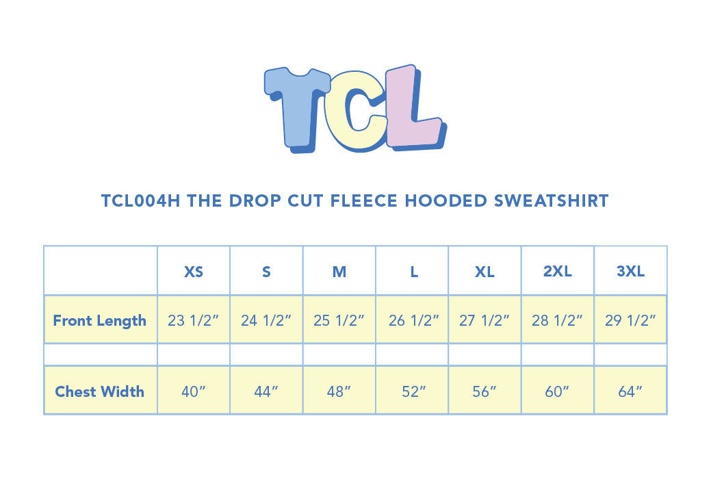 Size Chart 1 for Kappa Kappa Gamma Texas Christian University #21635