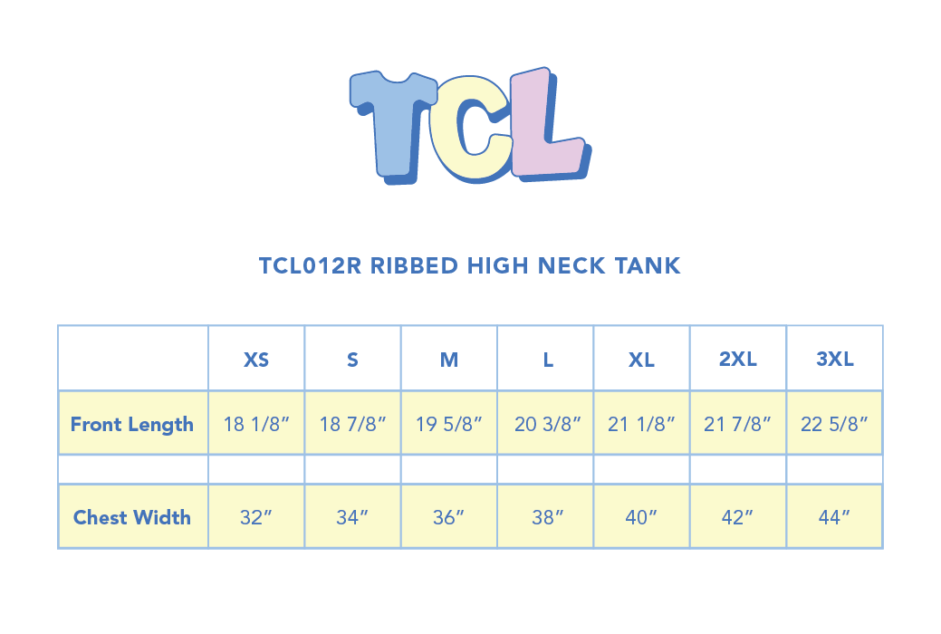 Size Chart 1 for Alpha Phi University of Georgia #23372 Individual Shipping