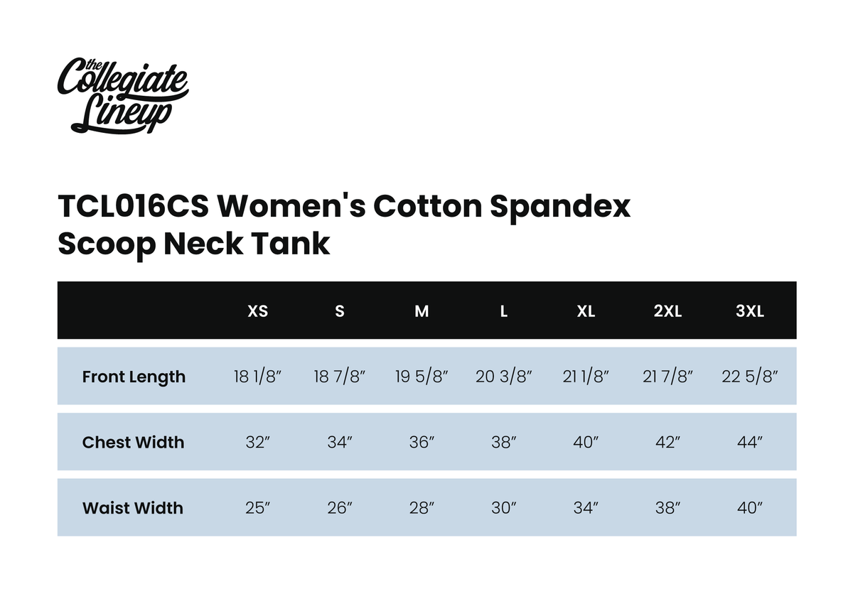Size Chart 3 for Phi Mu Georgia Southern Univeristy #26847