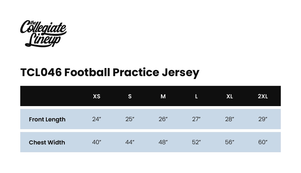 Size Chart 1 for Alpha Delta Pi University of Michigan - Ann Arbor #25657