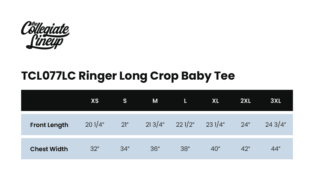 Size Chart 1 for Alpha Chi Omega Texas A&M University #24854