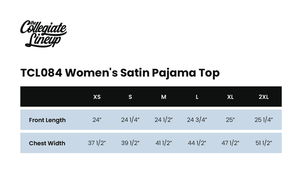 Size Chart 1 for Delta Gamma University of Colorado at Boulder #26624