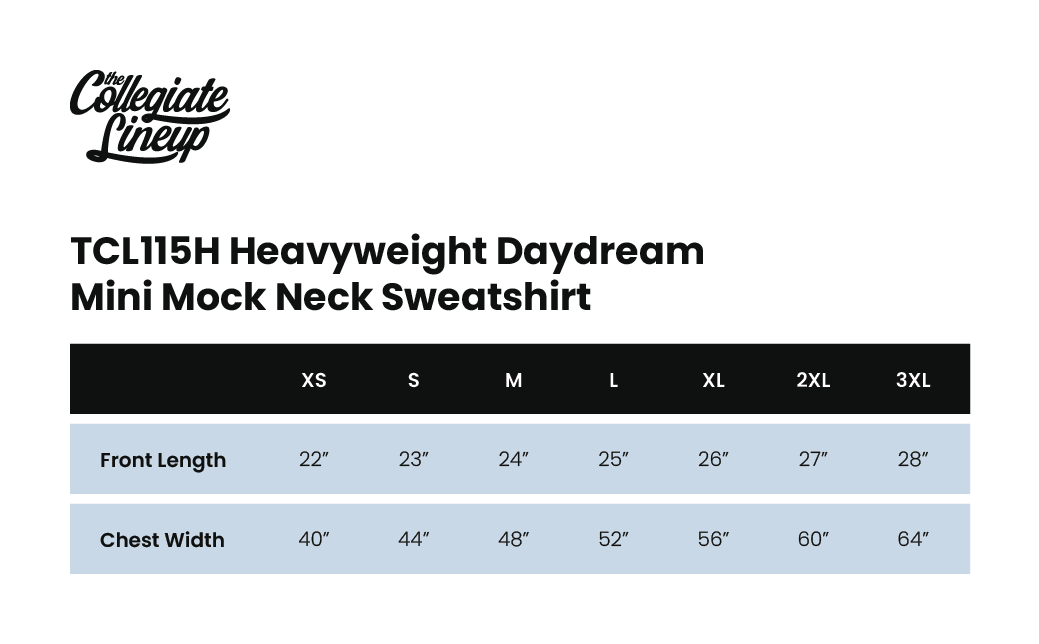 Size Chart 1 for Alpha Delta Pi University of Rhode Island #23909 Individual Shipping