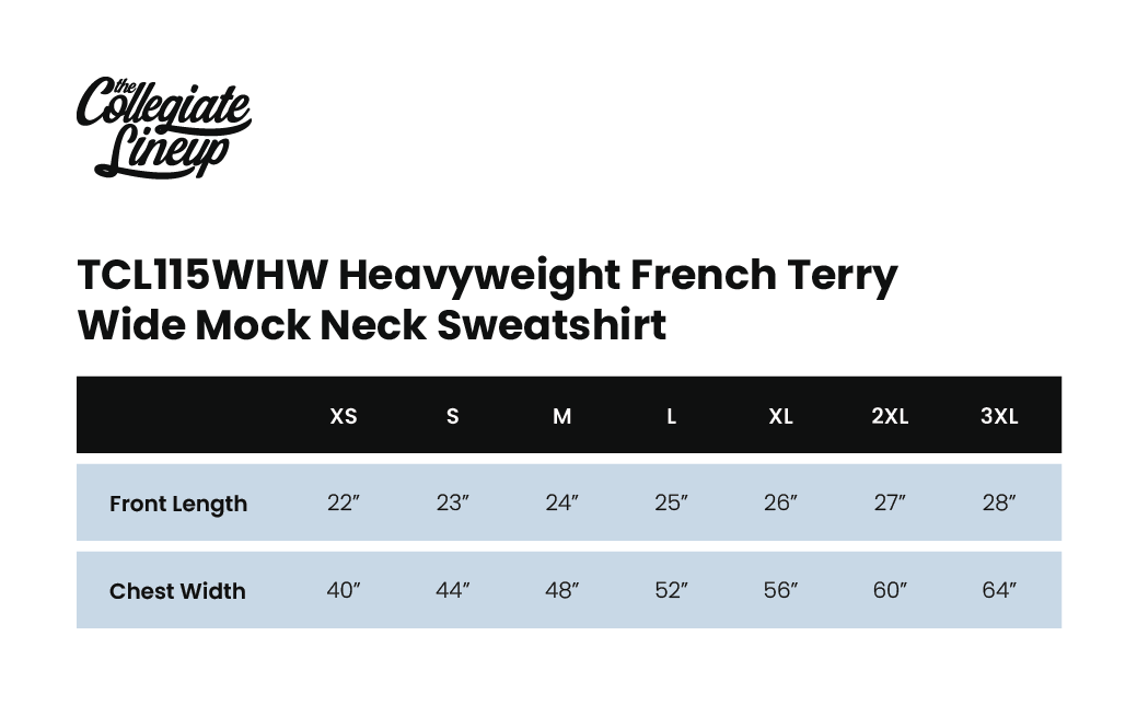 Size Chart 1 for Alpha Xi Delta University of South Carolina #23794 Individual Shipping