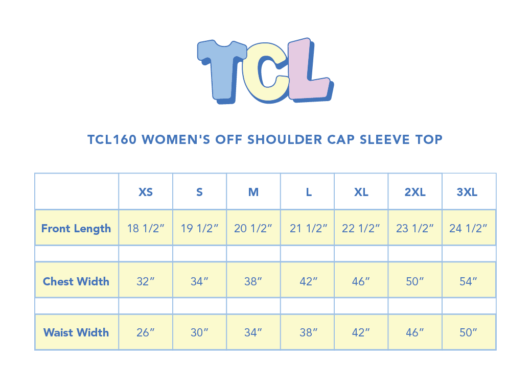 Size Chart 1 for Chi Omega Southern Methodist University #24863