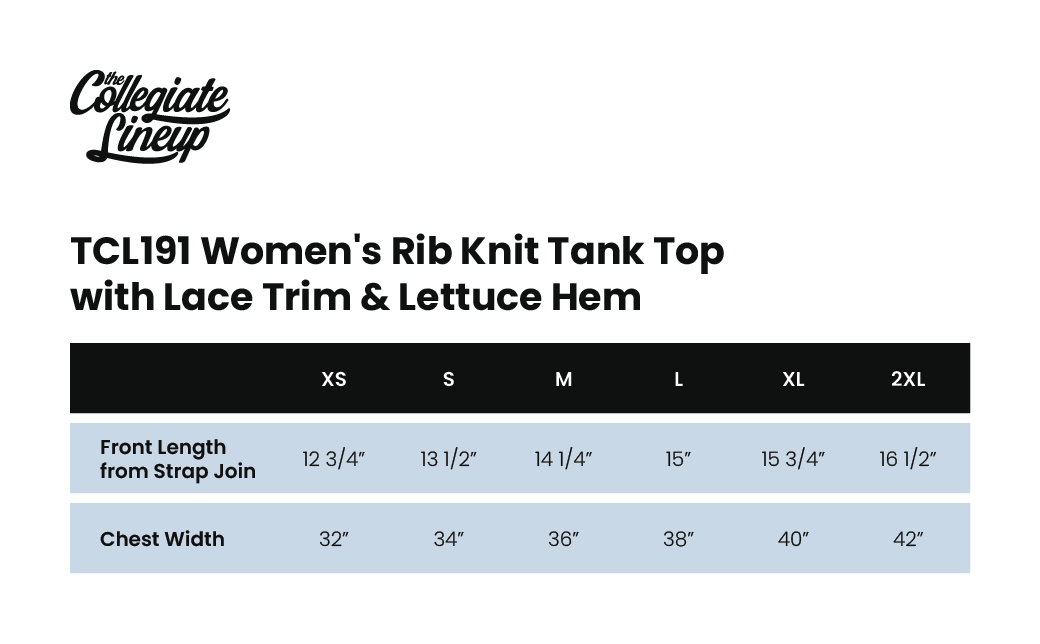 Size Chart 1 for Delta Gamma Texas A&M- College Station #24485