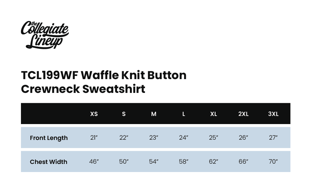 Size Chart 1 for Kappa Alpha Theta Texas Tech University #26136