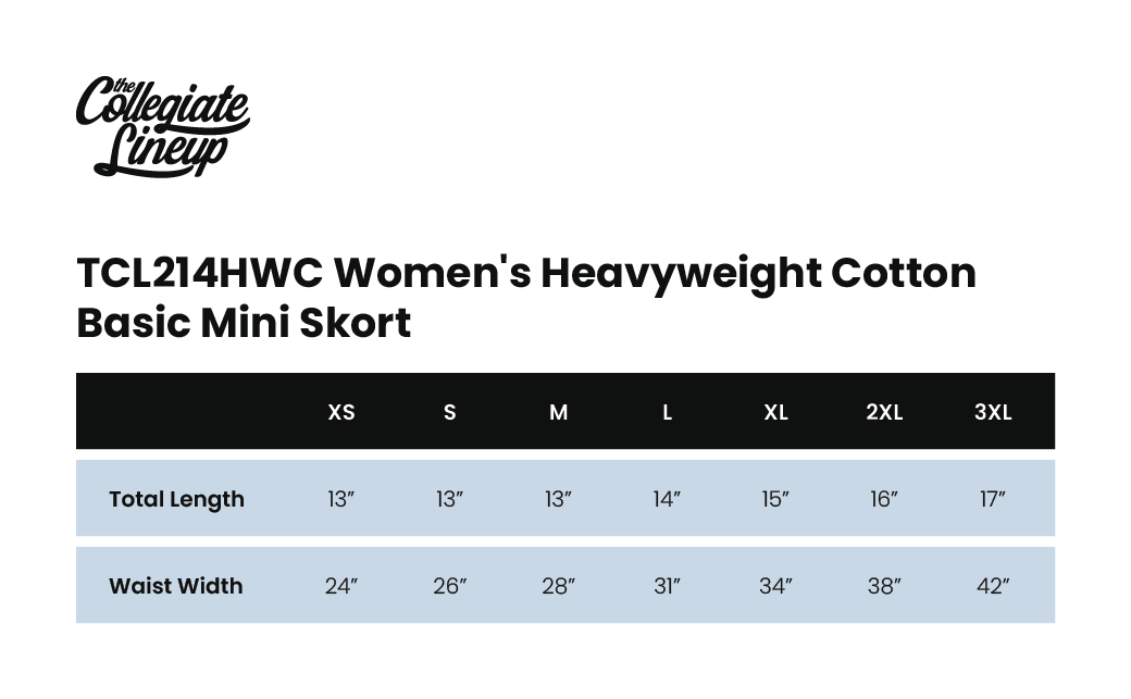 Size Chart 2 for Delta Gamma University of Alabama - Tuscaloosa #23778 Individual Shipping